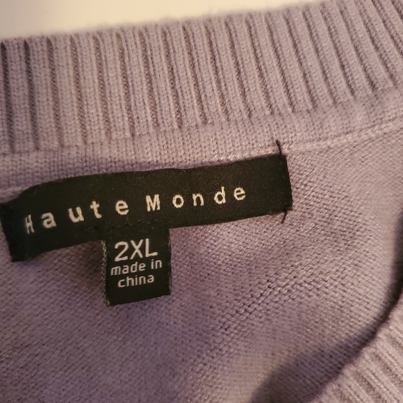 Euc Haute Monde  Sweater Vest size 2xl - Picture 4 of 5